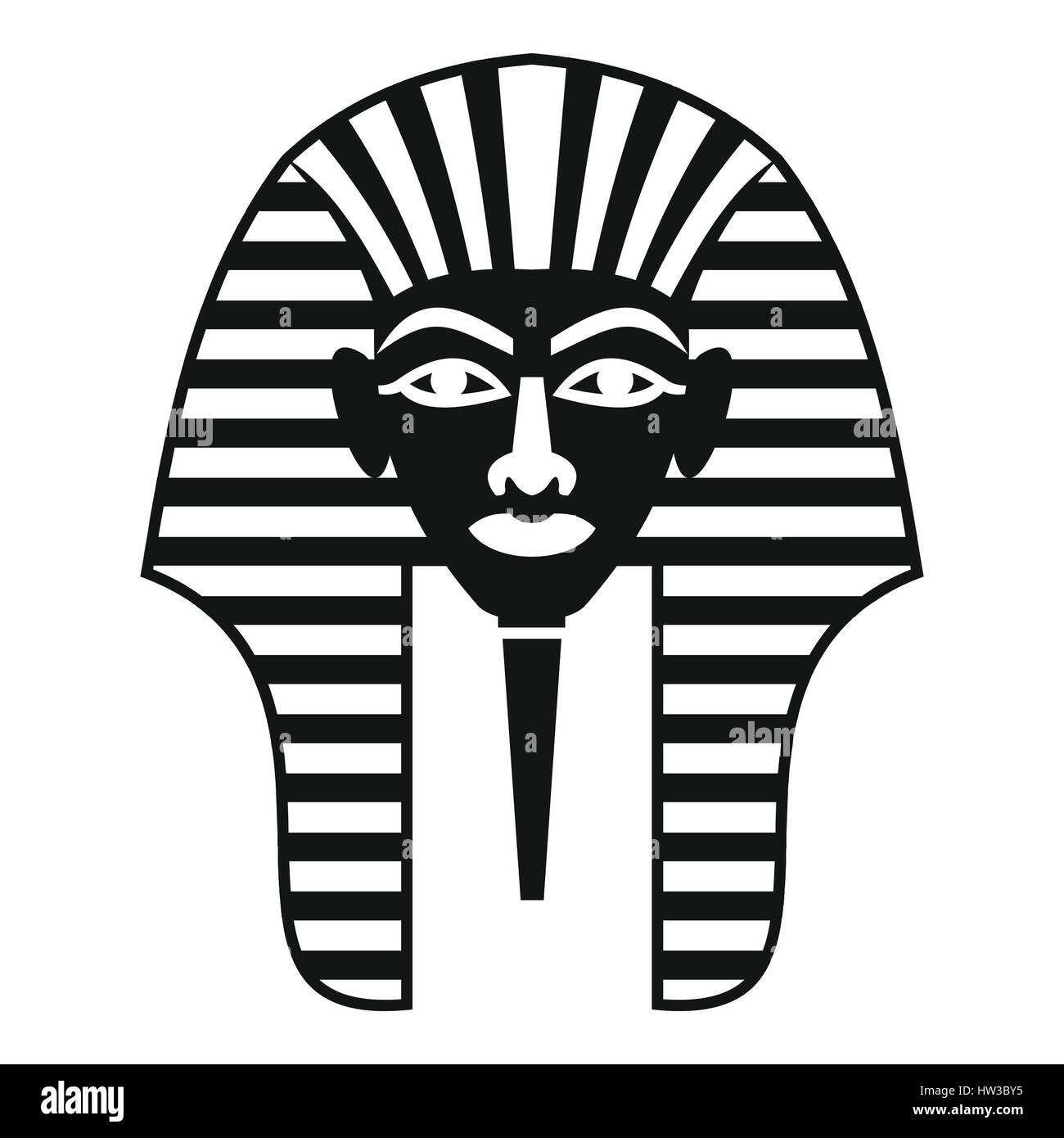 Tutankhamen mask icon, simple style Stock Vector