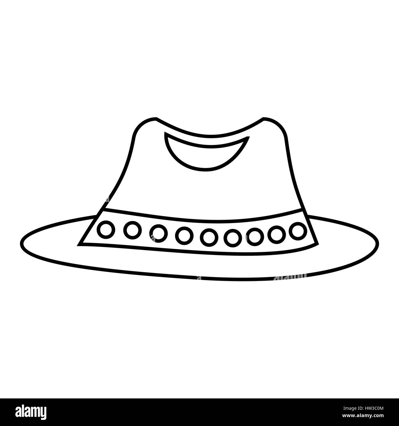 Hat icon, outline style Stock Vector Image & Art - Alamy