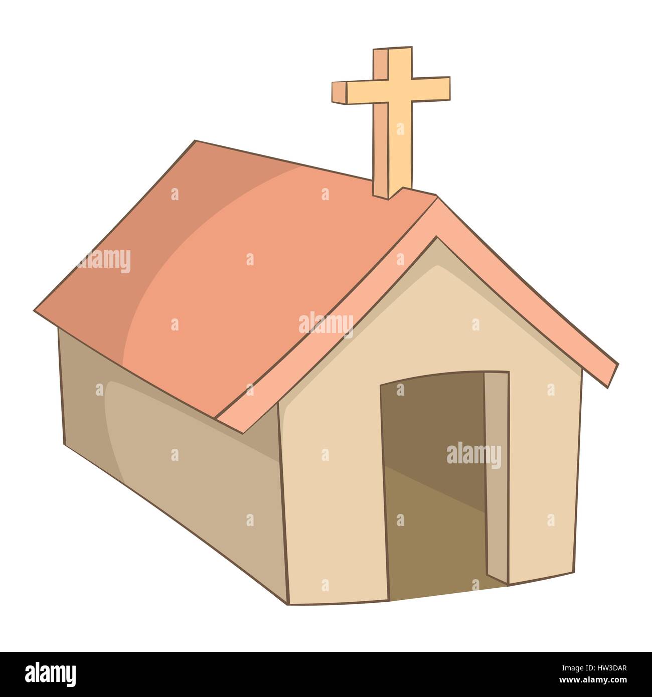 The church in village of Indians, Argentina icon Stock Vector