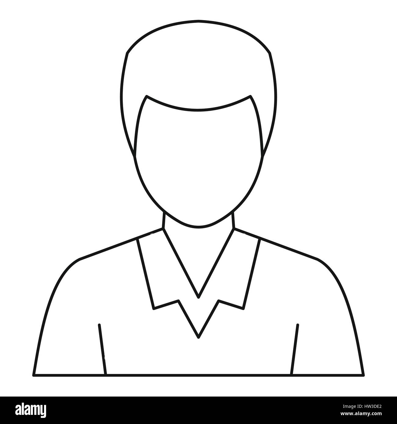 Man avatar profile icon, outline style Stock Vector Image & Art - Alamy