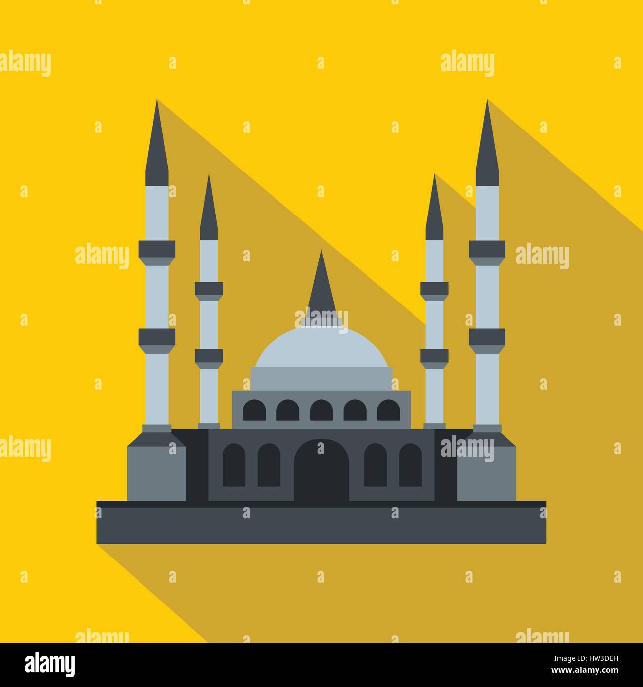 Muslim mosque icon, flat style Stock Vector Image & Art - Alamy