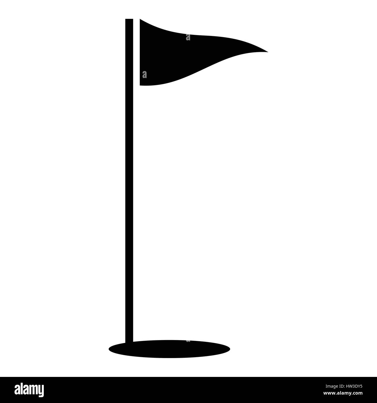 Flags of golf course icon, simple style Stock Vector Image & Art Alamy