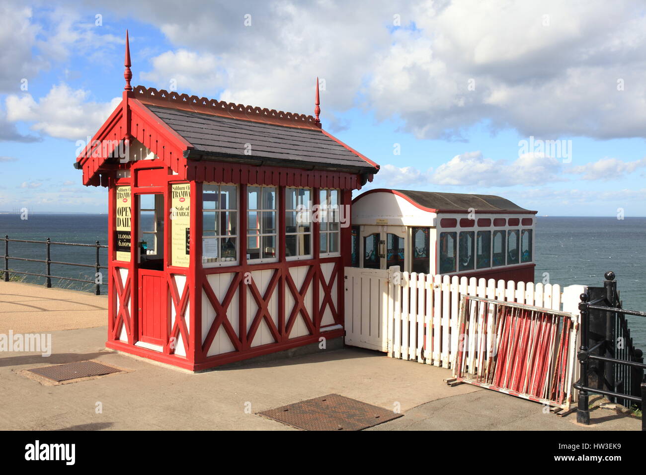Victorian Cliff Lift, Saltburn-by-the-Sea, North Yorkshire, England Stock Photo