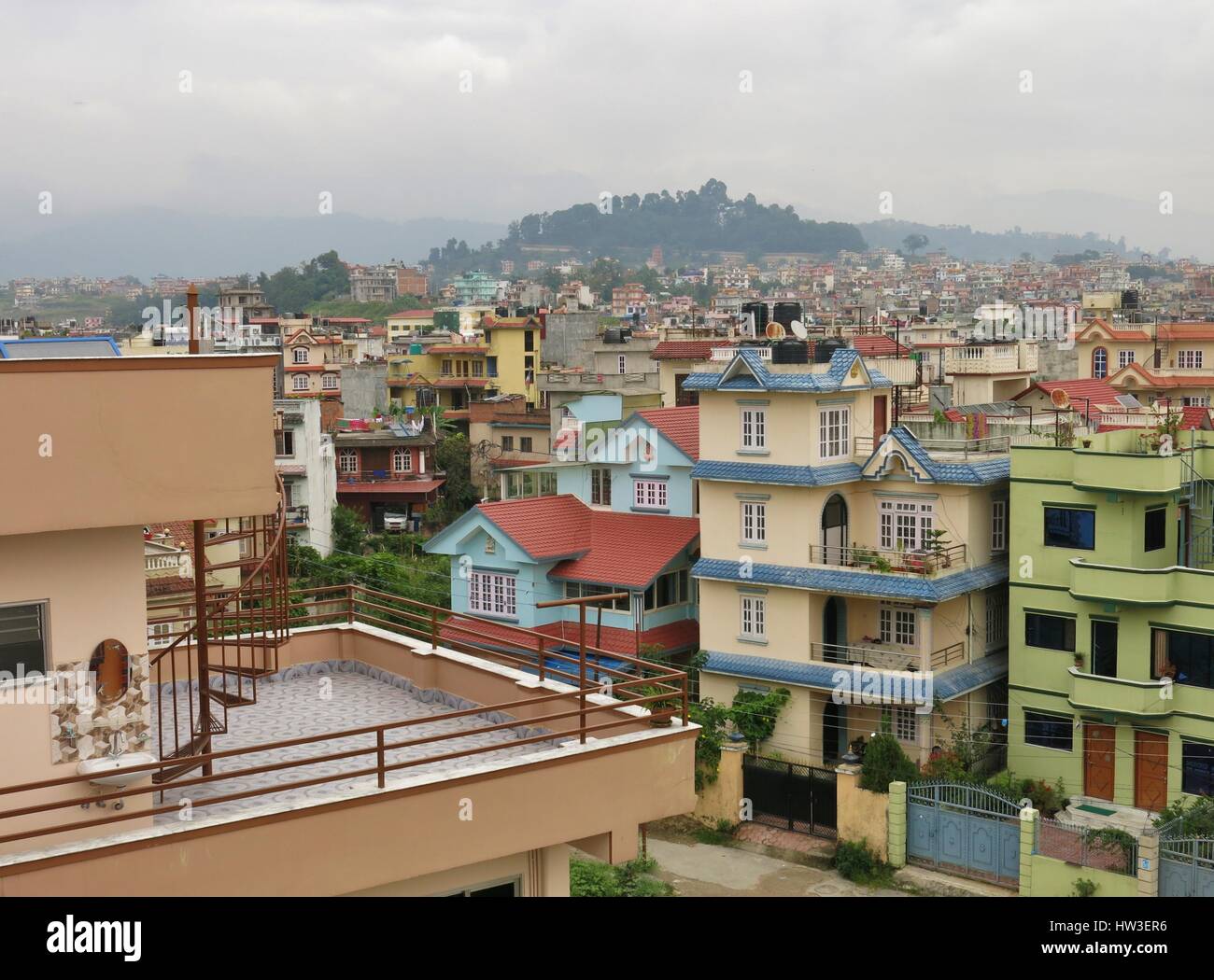 Colorful houses in Kathmandu, Nepal Stock Photo 135916458 Alamy