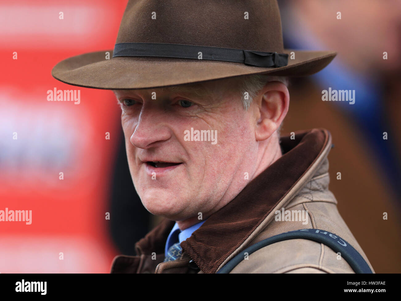 Horse trainer Willie Mullins after winning the Sun Bets Stayers' Hurdle
