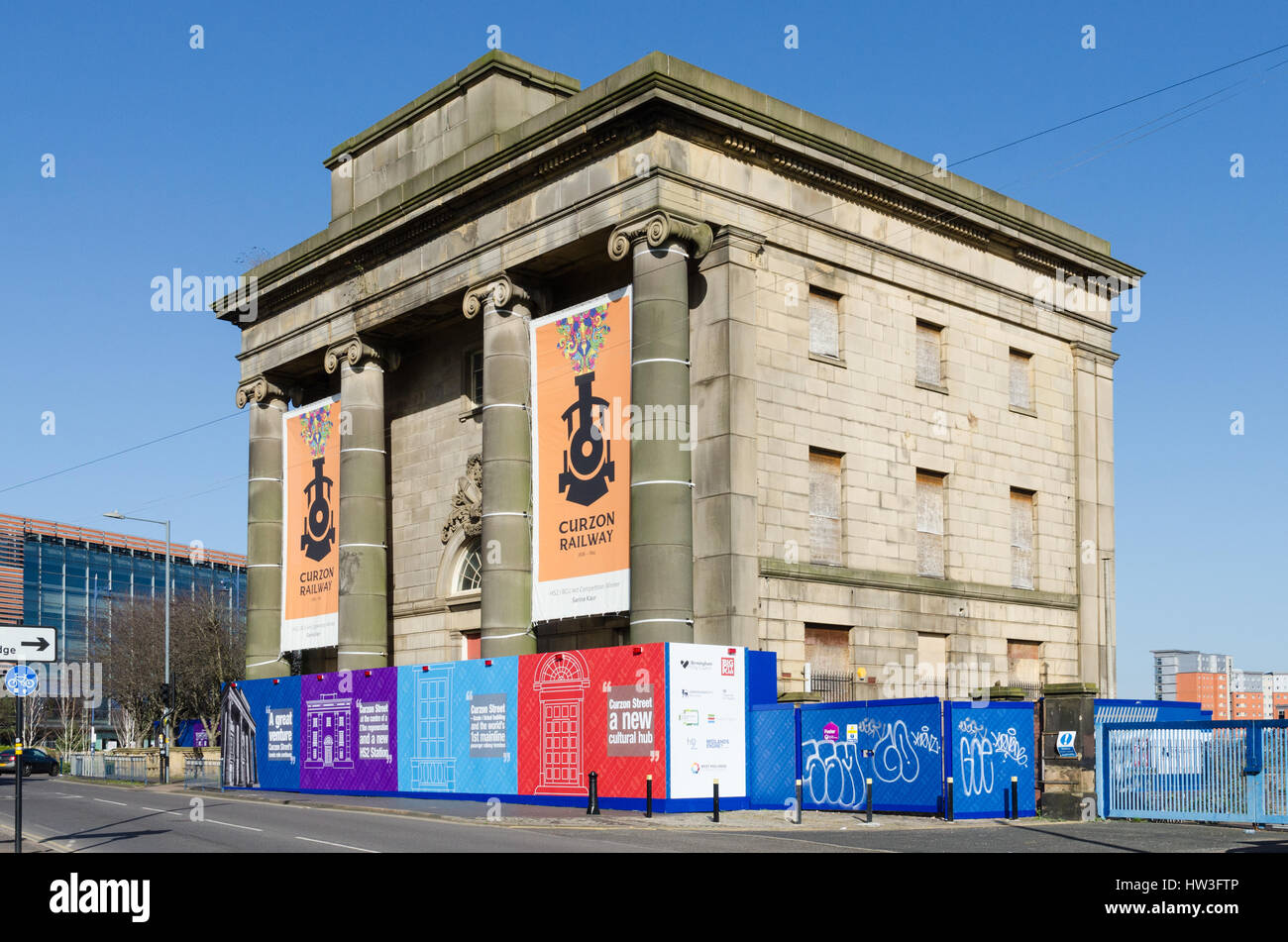 The old Curzon Street Station building in the Eastside area of Birmingham Stock Photo