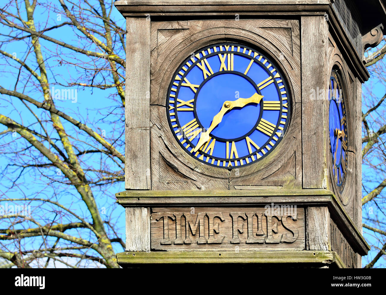 London, England, UK. Time Flies clock tower and drinking fountain (1909