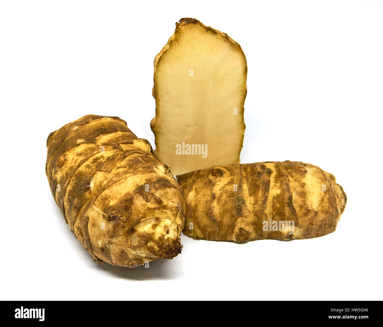 Jerusalem artichoke with white Stock Photo Alamy