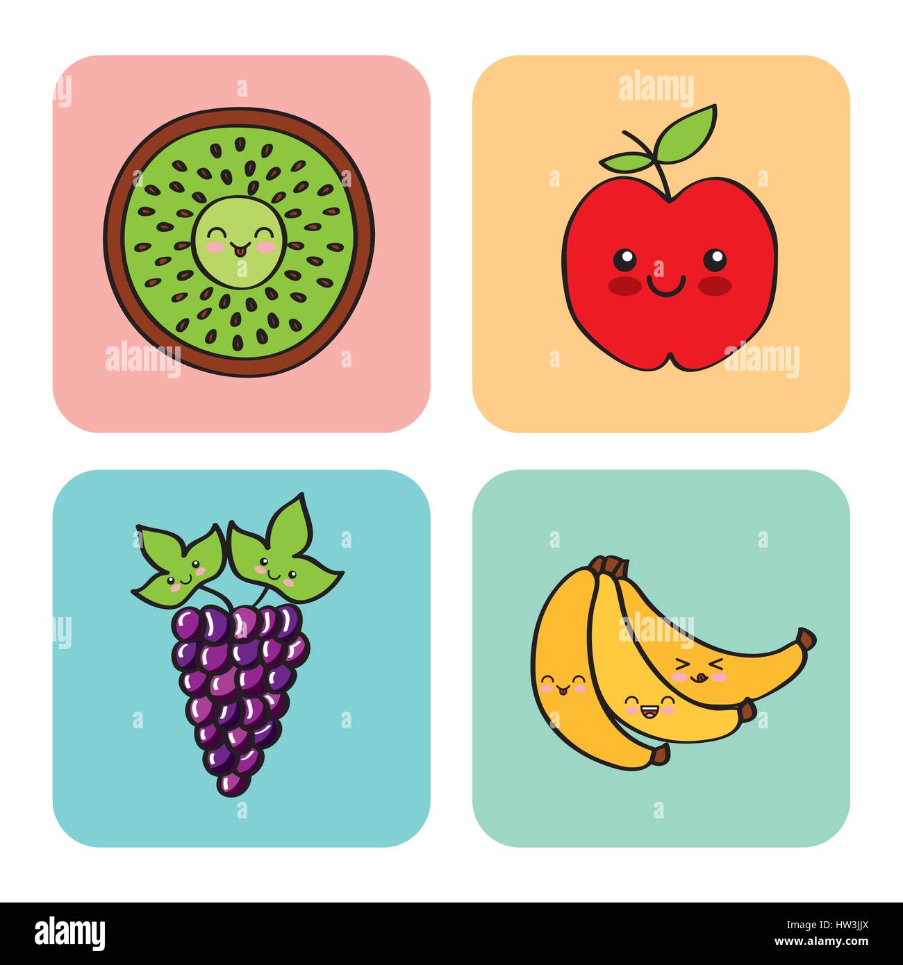 Kawaii food banana Cut Out Stock Images & Pictures Alamy