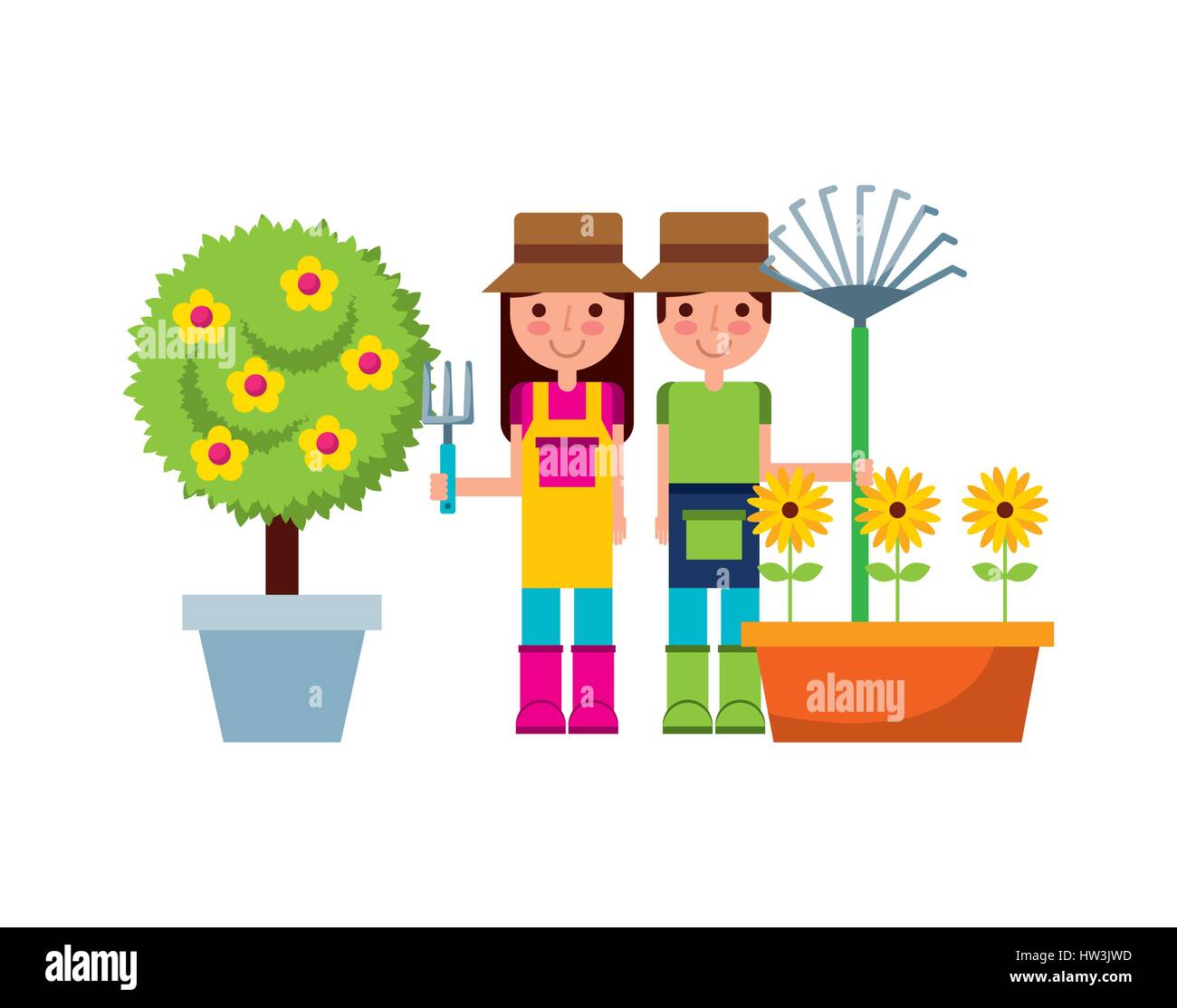 beautiful garden design Stock Vector Image & Art - Alamy