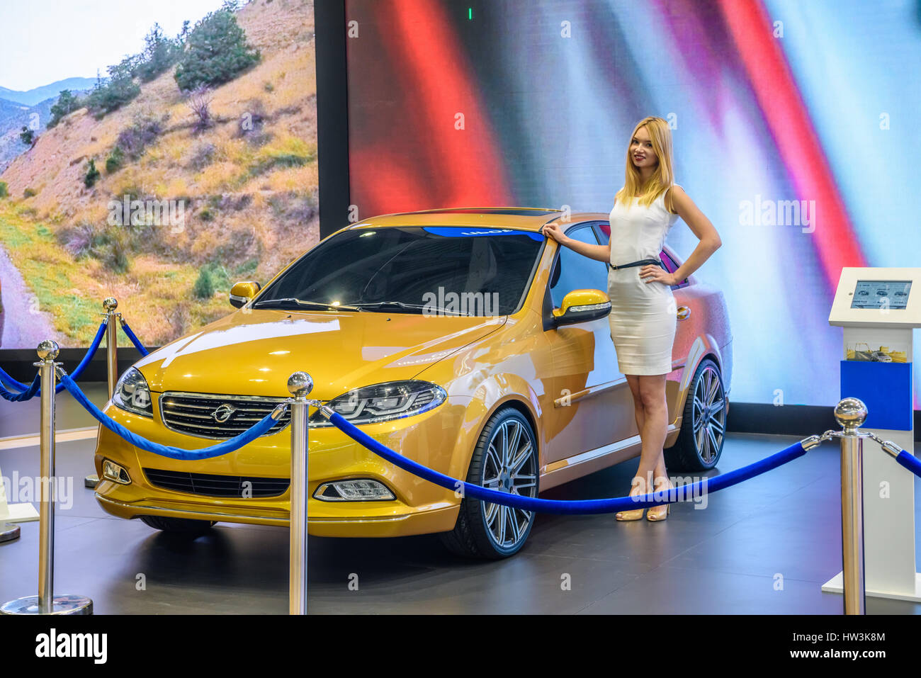 MOSCOW - AUG 2016: Ravon Gentra presented at MIAS Moscow International Automobile Salon on August 20, 2016 in Moscow, Russia. Stock Photo