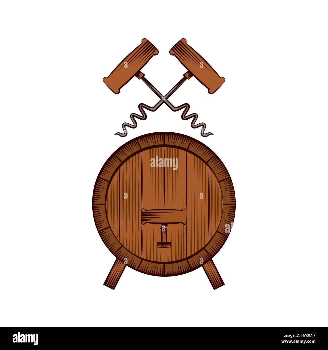 barrel and corkscrew Stock Vector Image & Art Alamy