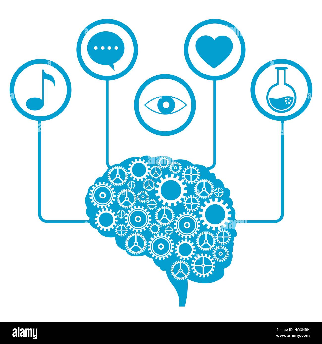 brain human gear learning icons Stock Vector Image & Art Alamy
