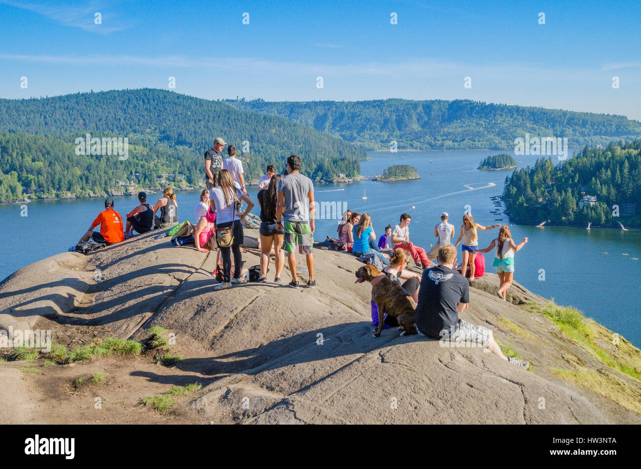 Vancouver Rocks Quarry Rock overlooking Deep Cove, District of North Vancouver, British ...