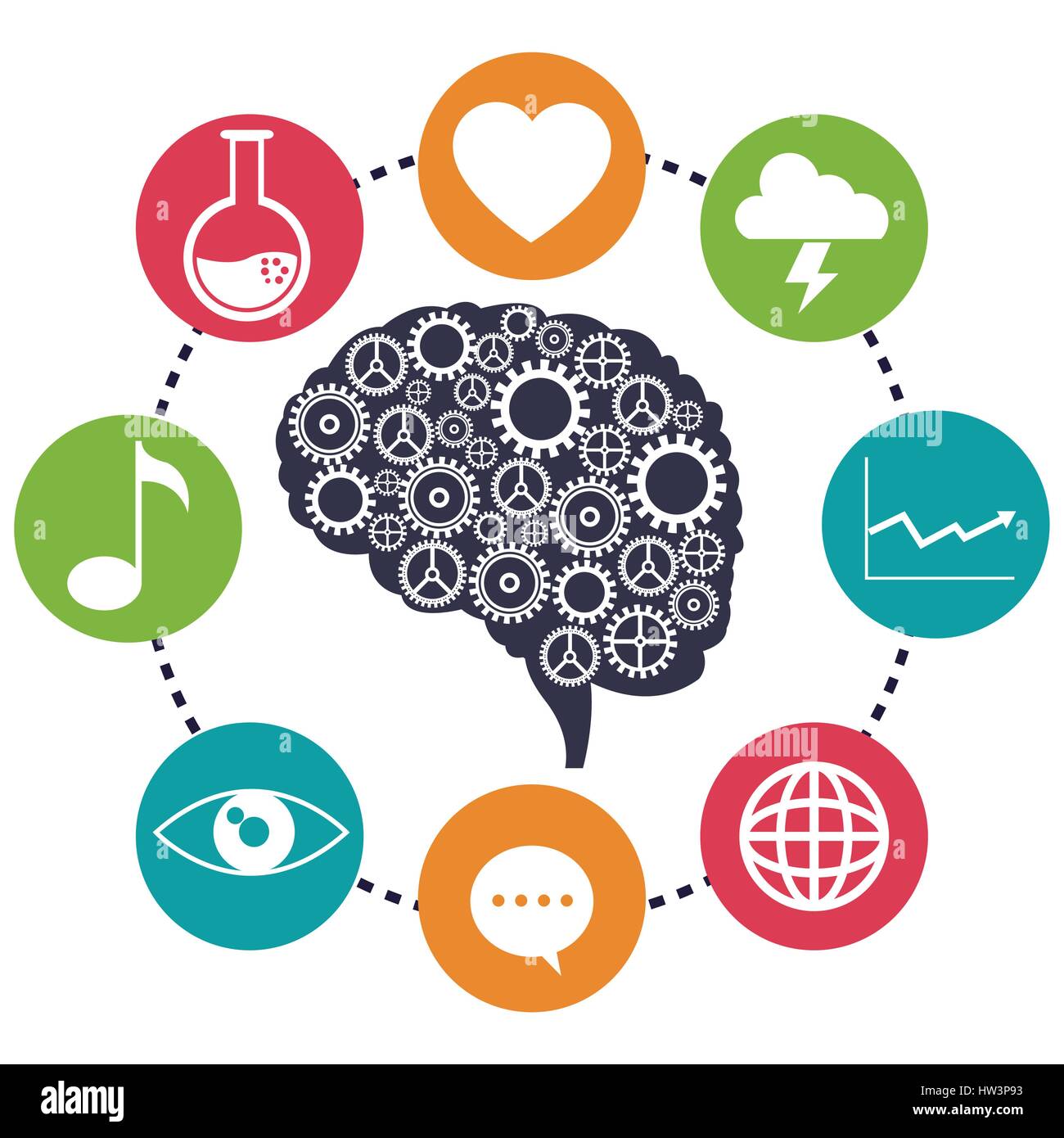 brain gear analytical social media Stock Vector Image & Art - Alamy