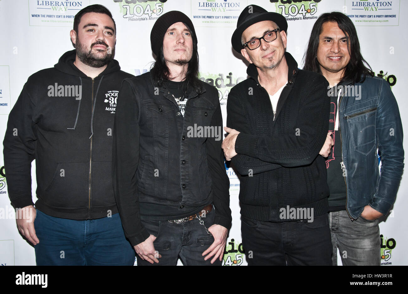 Bala Cynwyd, PA, USA. 4th March, 2017. American Alternative Rock Band Everclear Visit Radio 104.5's Performance Theatre. Stock Photo