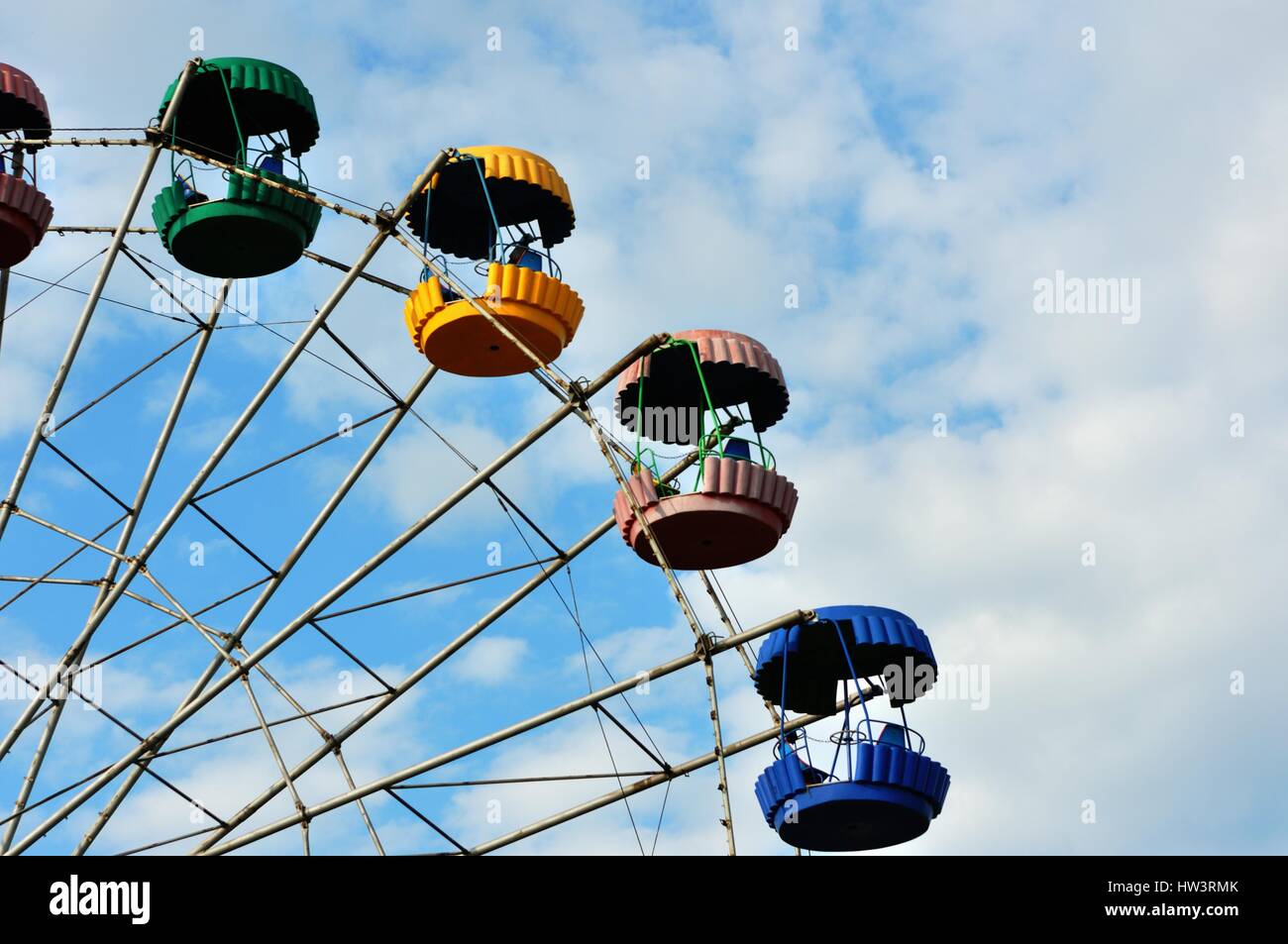 Ferris wheel in a summer amusement park Stock Photo - Alamy