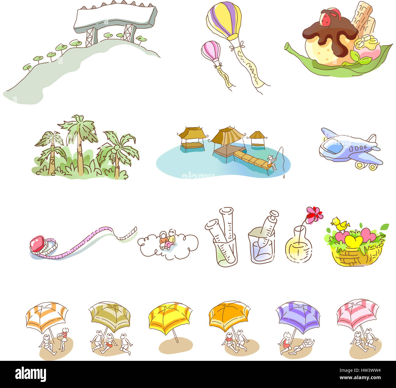 Airplane Air Vehicle Banner Basket Beach Stock Photo 135925136