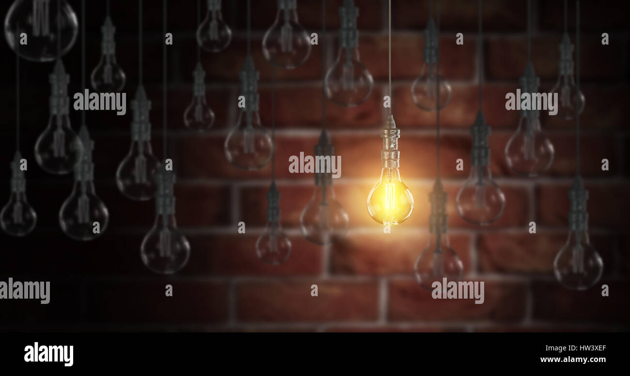 Light bulb lamps. 3D rendering Stock Photo - Alamy