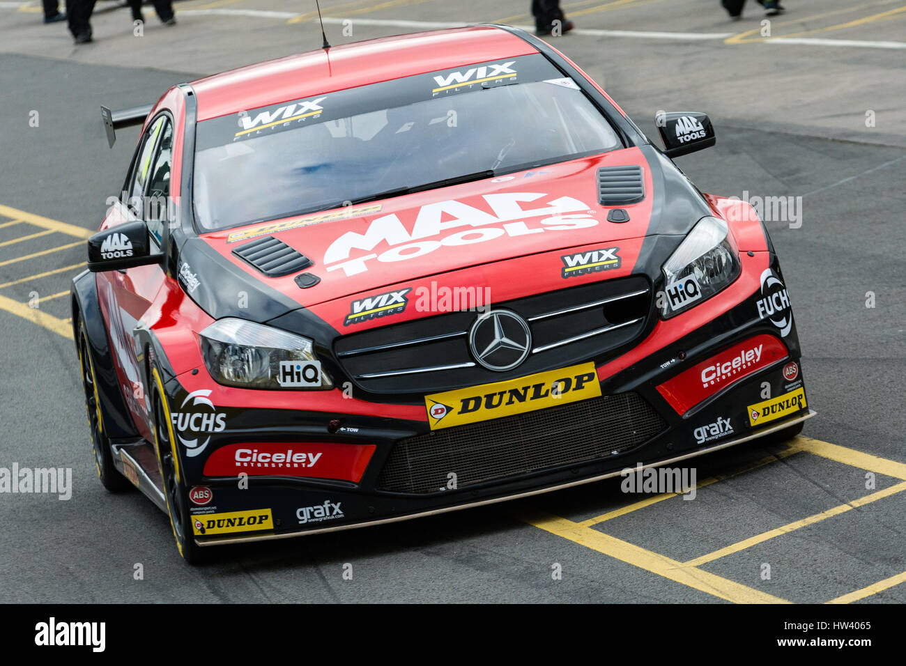 Castle Donington, UK. 16th March, 2017. BTCC racing driver Adam Morgan ...