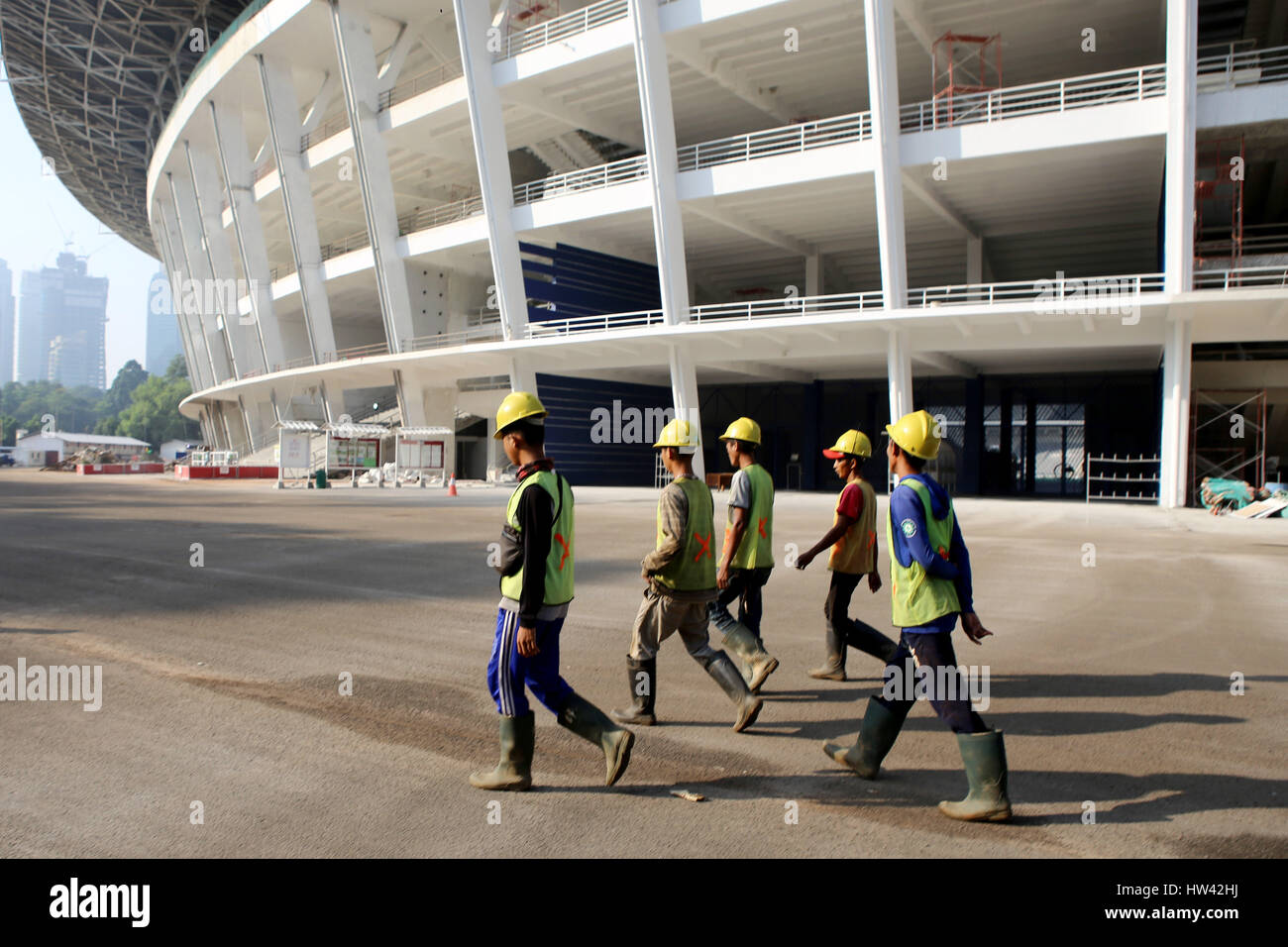 Asian Games Preparation jakarta jakarta indonesia 17th mar 2017 process of remodeling the HW42HJ - Asian Games Preparation