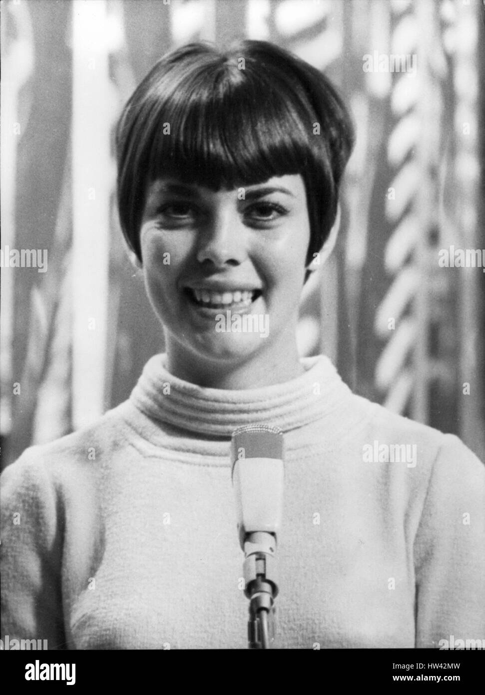 Jul. 07, 1967 - Mireille Mathieu 21: Mireille Mathieu, the famous young singer proclaimed as the new Edith Piaf will be celebrating her coming of age in two days. Arecent picture of Mireille Mathieu. (Credit Image: © Keystone Press Agency/Keystone USA via ZUMAPRESS.com) Stock Photo