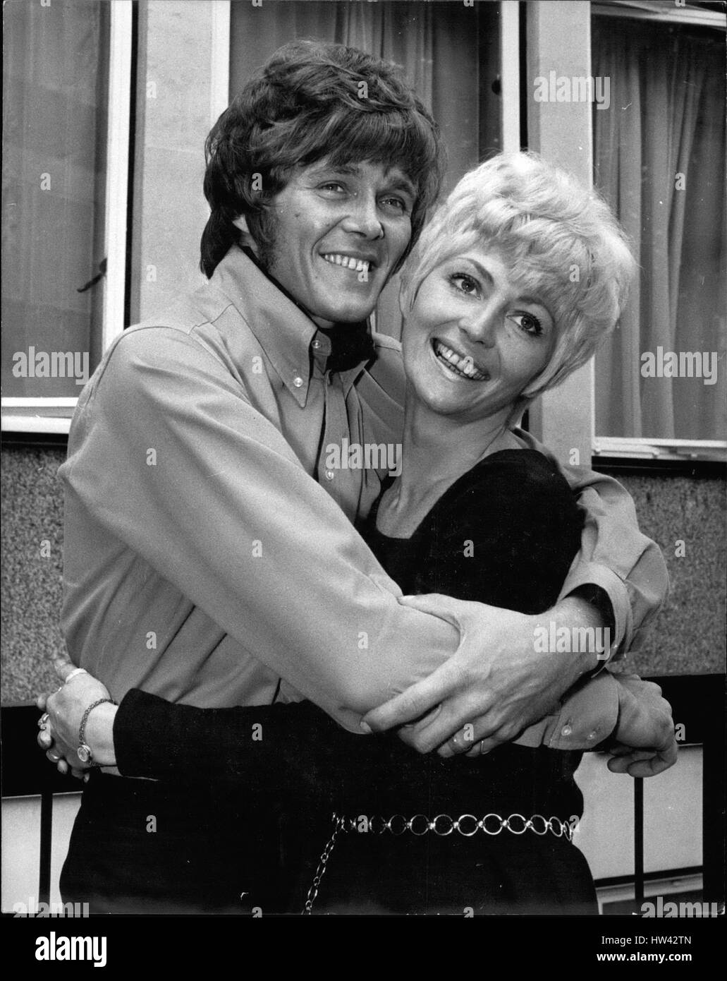 Jun. 06, 1969 - Billy Fury and His Wife of a few weeks attend reception to launch his new disc: Pop singer Billy Fury was accompanied by his wife, the former fashion model Judith Hall when he married recently, when he attended a reception at E.M.I&gt; offices to launch his new disc Ã¢â‚¬Å“I call for my roseÃ¢â‚¬Â which will be released on July 4th. The couple have just returned from a Majerca Honeymoon. Photo shows Billy Fury and his wife Judith pictures at todays reception. (Credit Image: © Keystone Press Agency/Keystone USA via ZUMAPRESS.com) Stock Photo