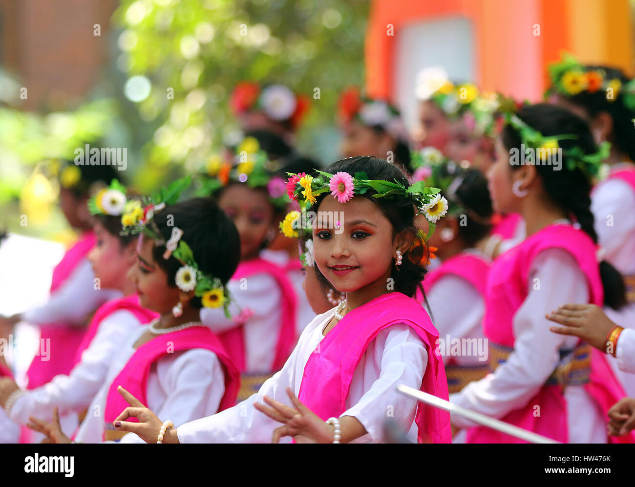 Dhaka, Bangladesh. 16th Mar, 2017. Children Dancing At A Cultural ...