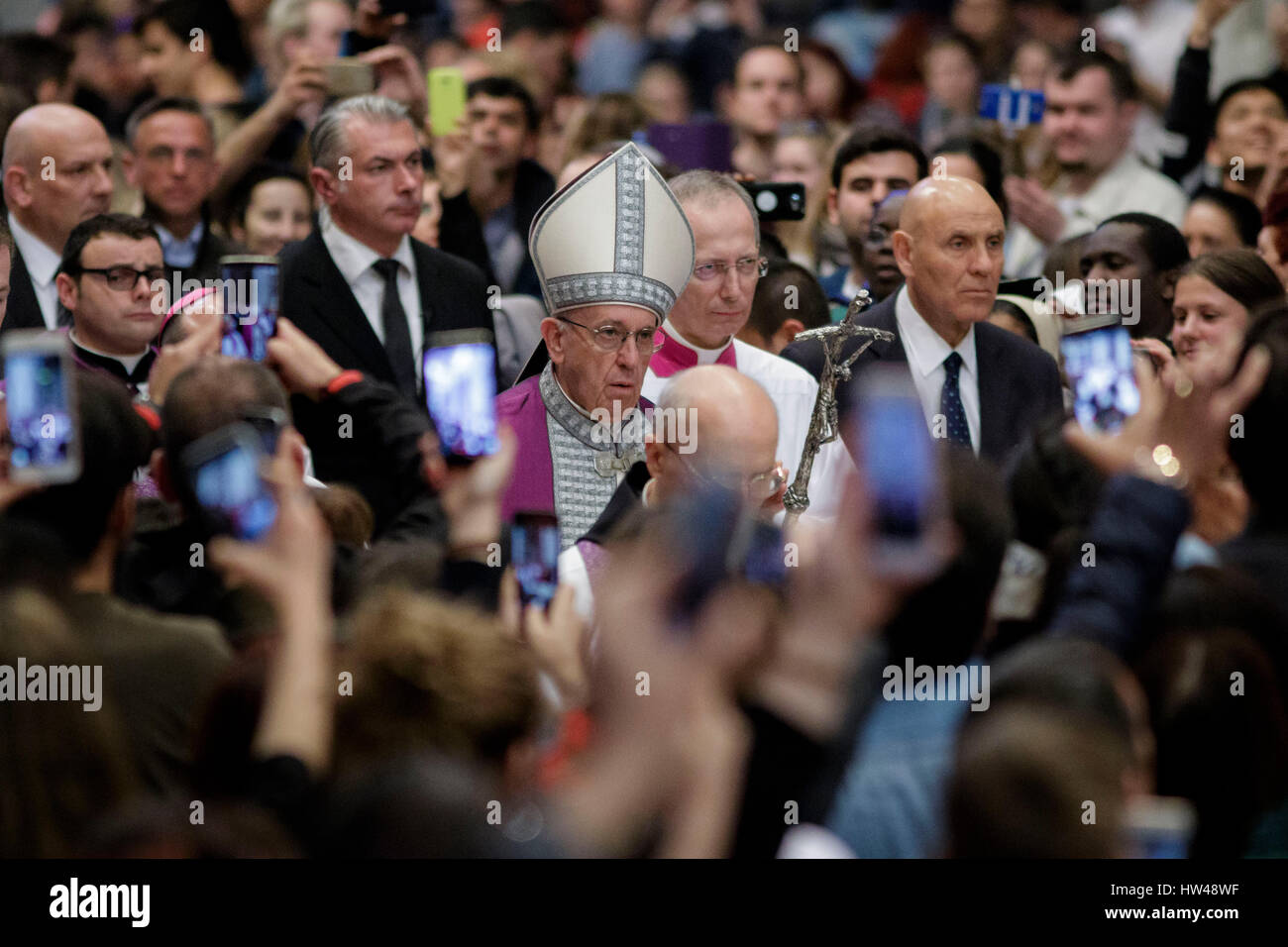 Vatican City, Vatican. 17th March, 2017. Pope Francis leads a ...