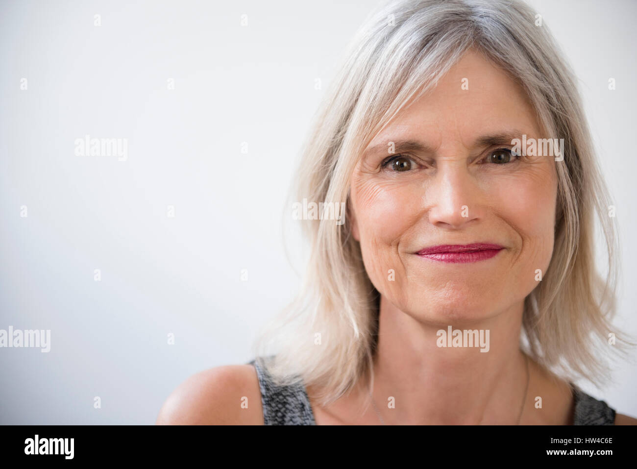 Portrait of smiling Caucasian woman Stock Photo - Alamy