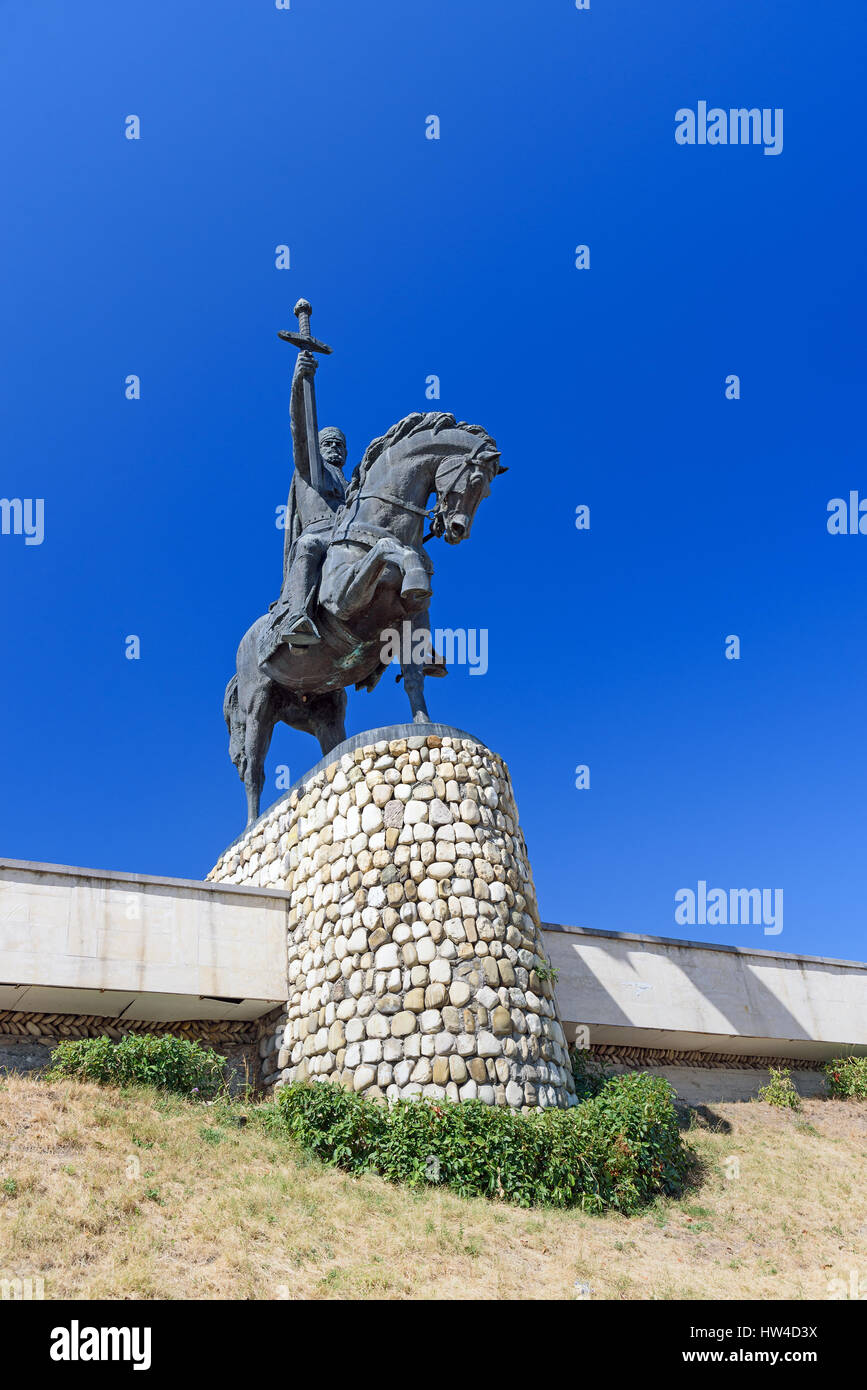 Telavi, Georgia - September 18, 2016: Monument of King Erekle II in Telavi. Kakheti region. Georgia Stock Photo
