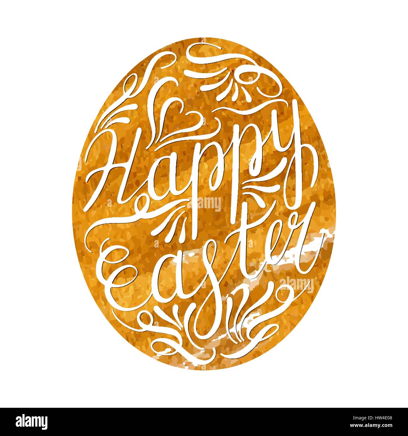 Happy Easter Lettering Egg. Vector illustration Stock Vector Image ...
