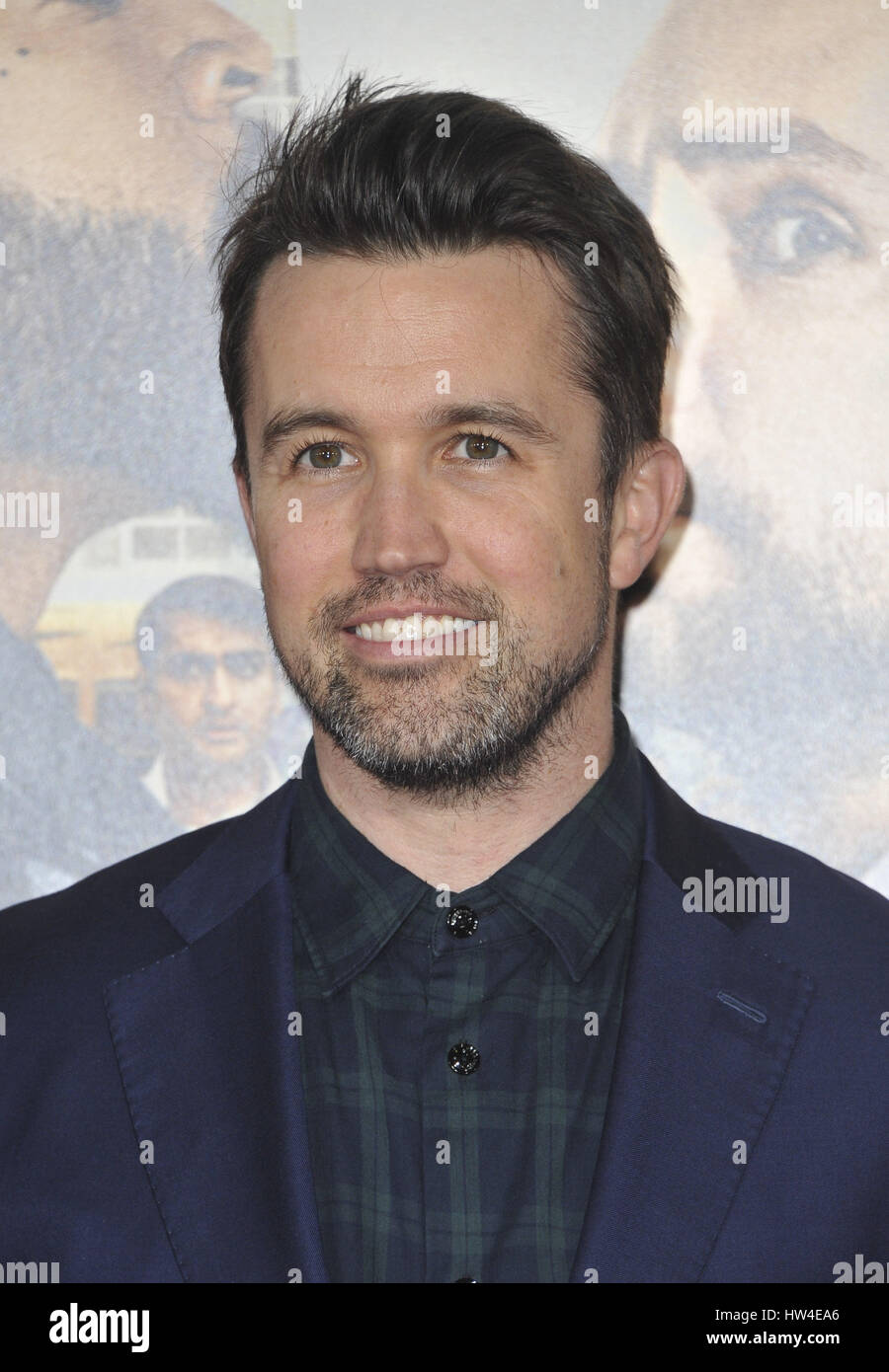 Film Premiere Fist Fight  Featuring: Rob McElhenney Where: Los Angeles, California, United States When: 14 Feb 2017 Stock Photo