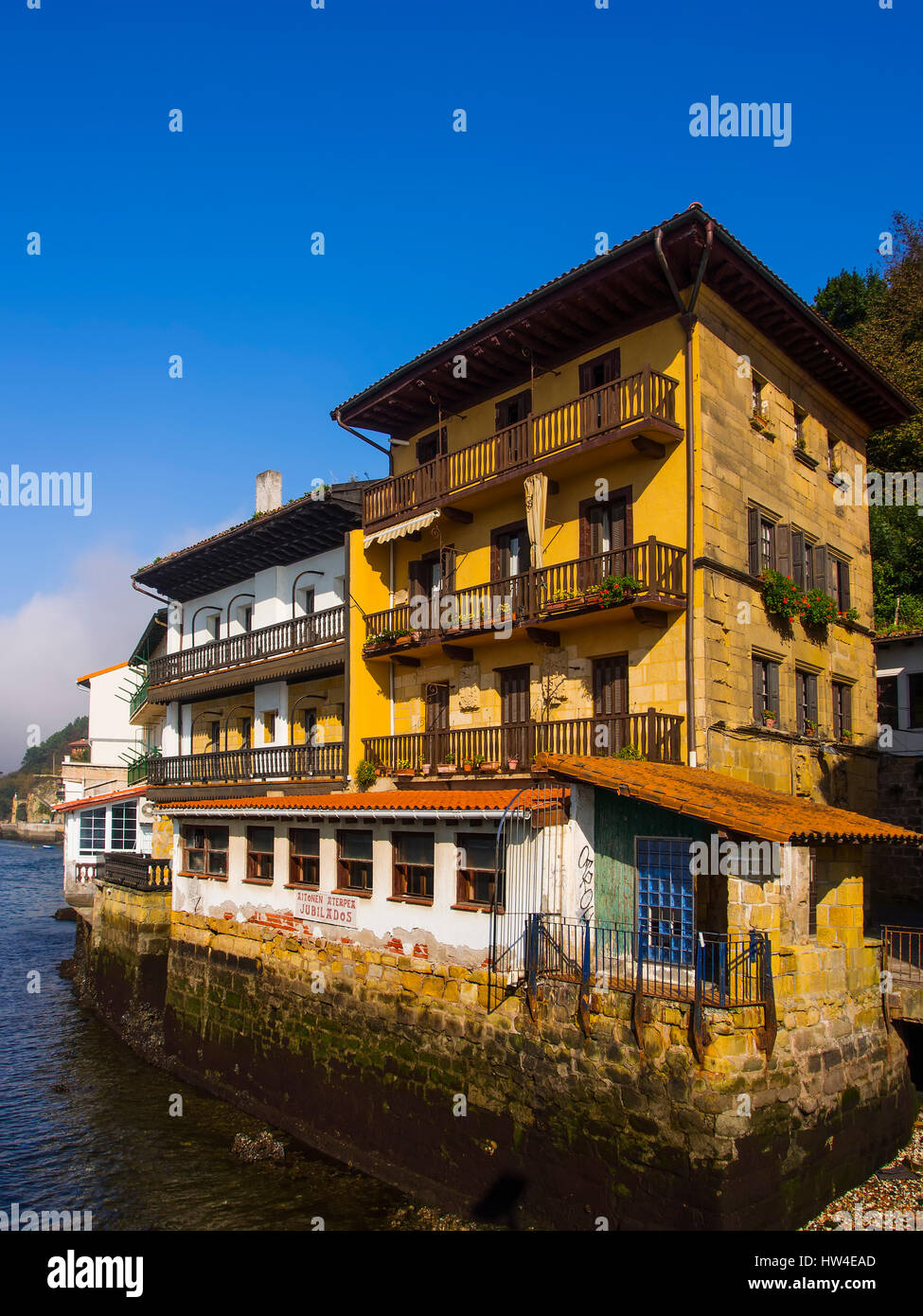 Pasai Donibane. Fishing village of Pasajes de San Juan. San Sebastian