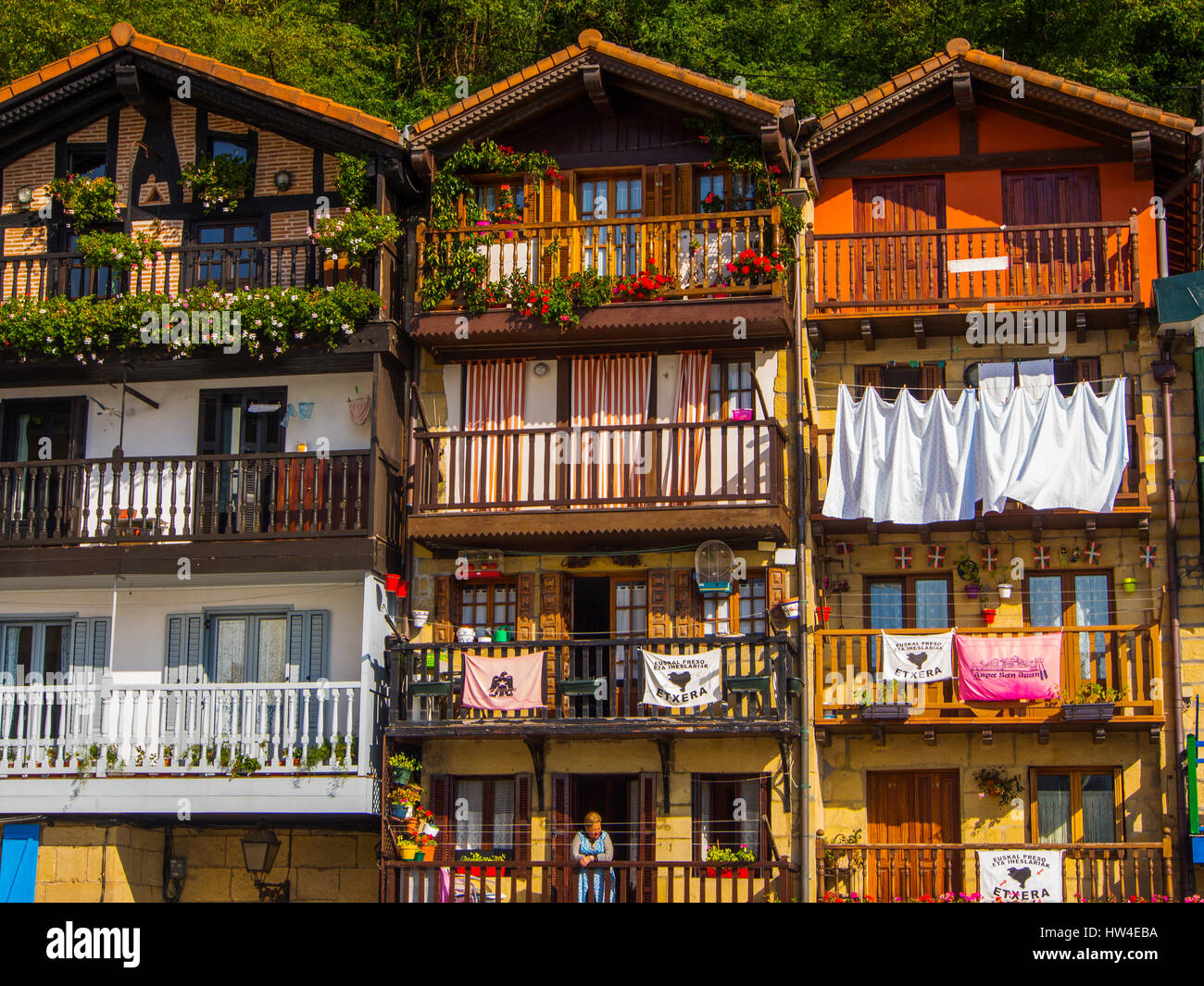 Pasai Donibane. Fishing village of Pasajes de San Juan. San Sebastian