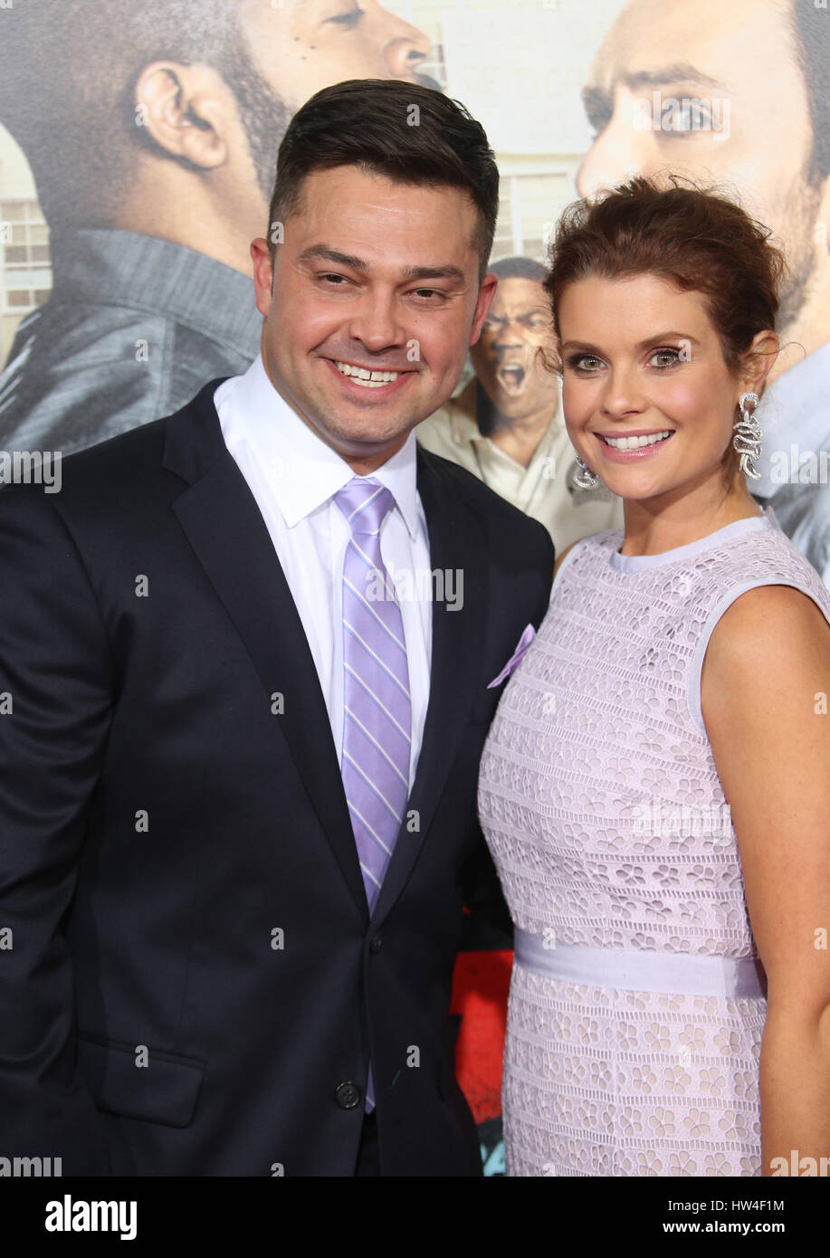 Premiere Of Warner Bros. Pictures' Fist Fight'  Featuring: JoAnna Garcia, Nick Swisher Where: Westwood, California, United States When: 14 Feb 2017 Stock Photo