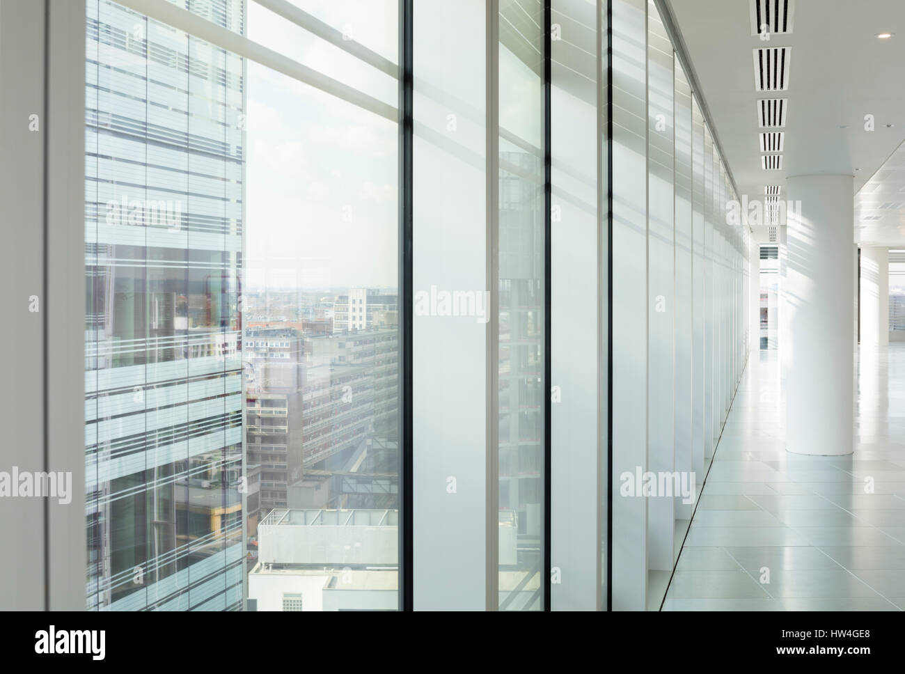 Interior view of 10 Hammersmith Grove, a new office development in London, UK. Stock Photo