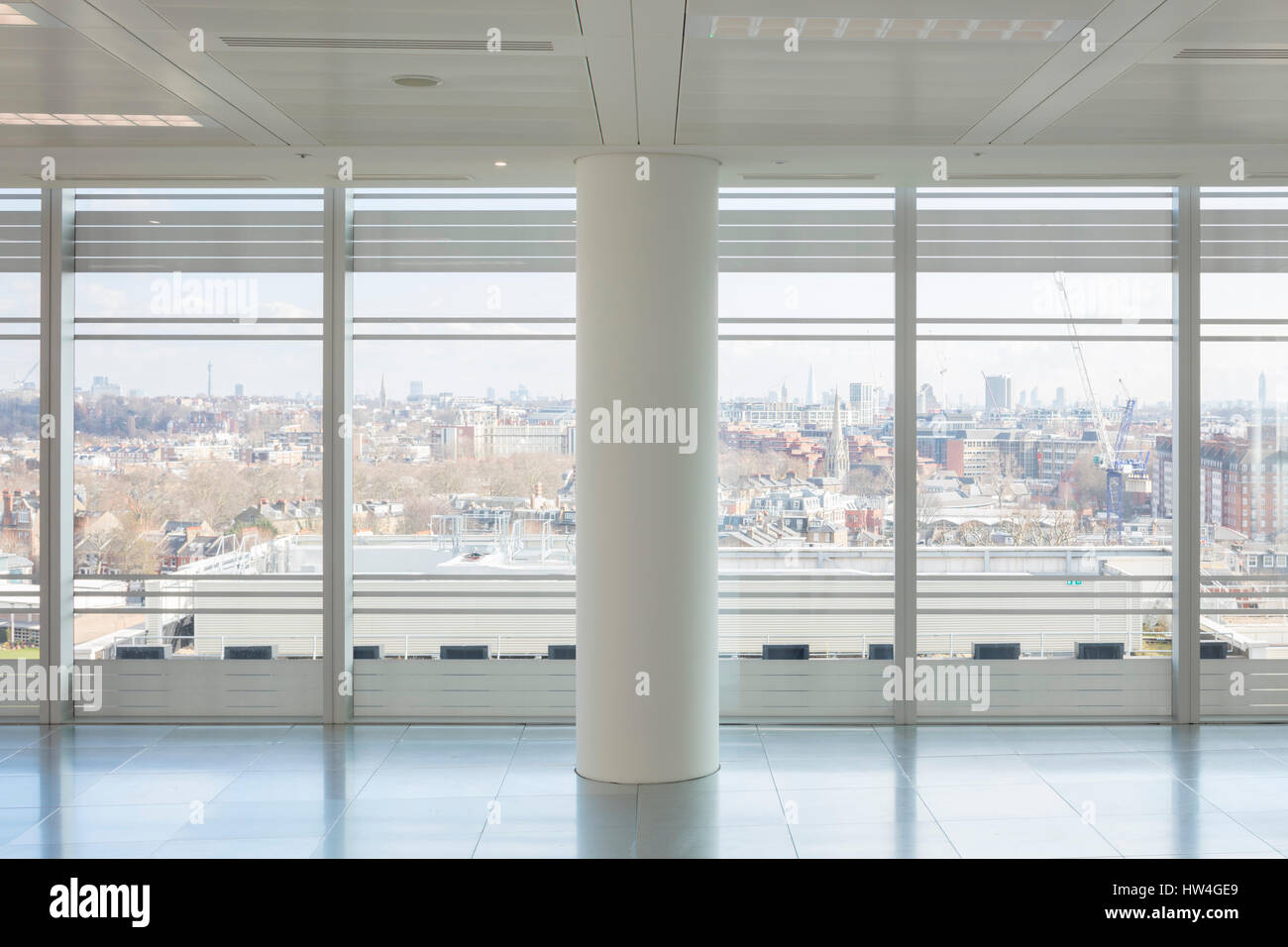 Interior view of 10 Hammersmith Grove, a new office development in London, UK. Stock Photo