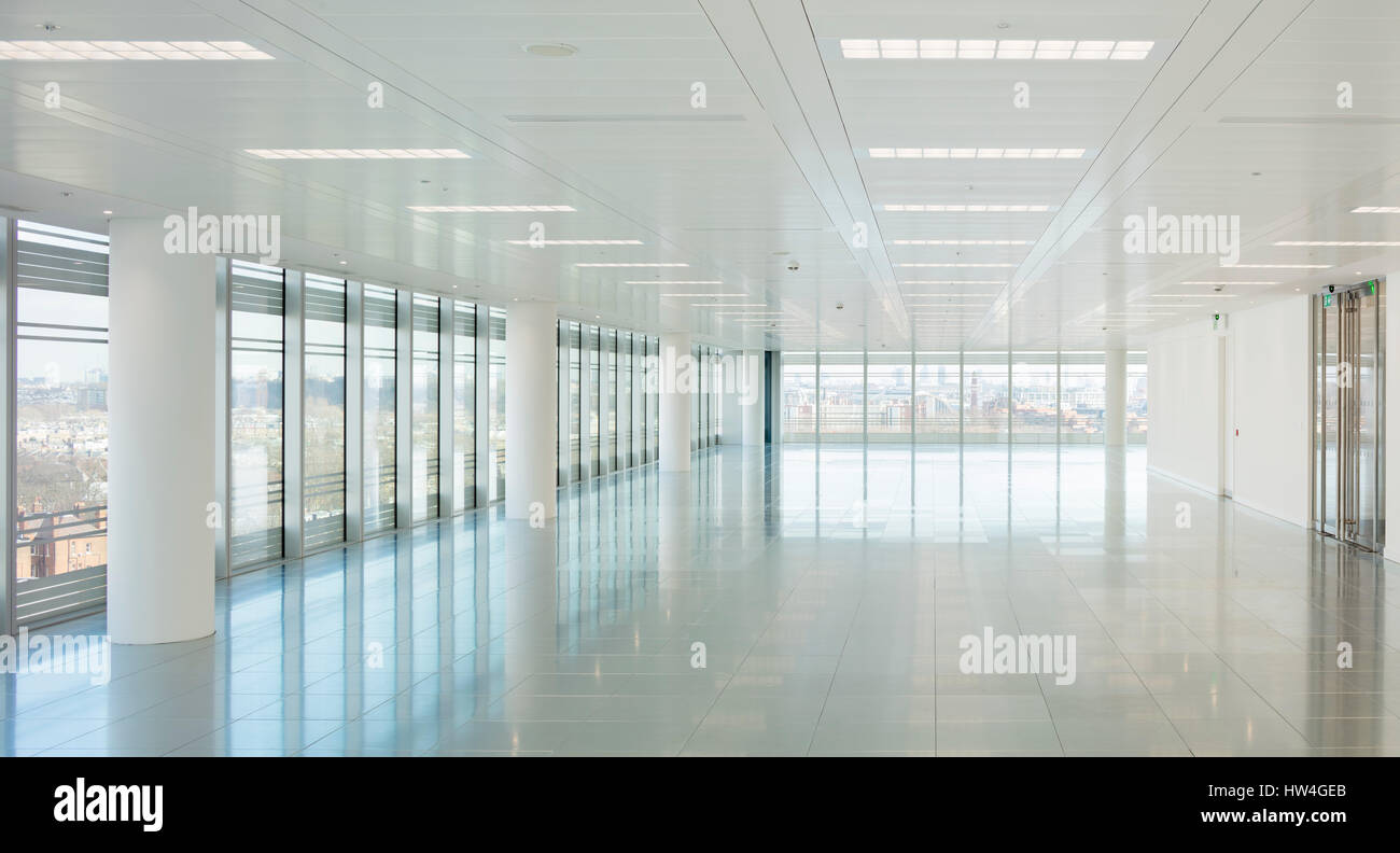 Interior view of 10 Hammersmith Grove, a new office development in London, UK. Stock Photo
