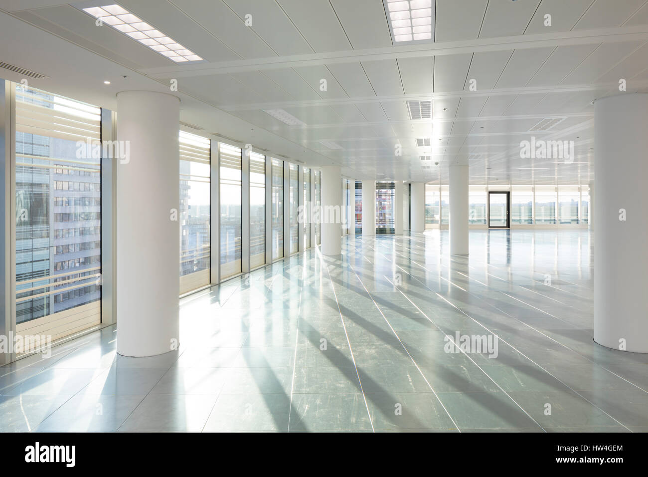 Interior view of 10 Hammersmith Grove, a new office development in London, UK. Stock Photo