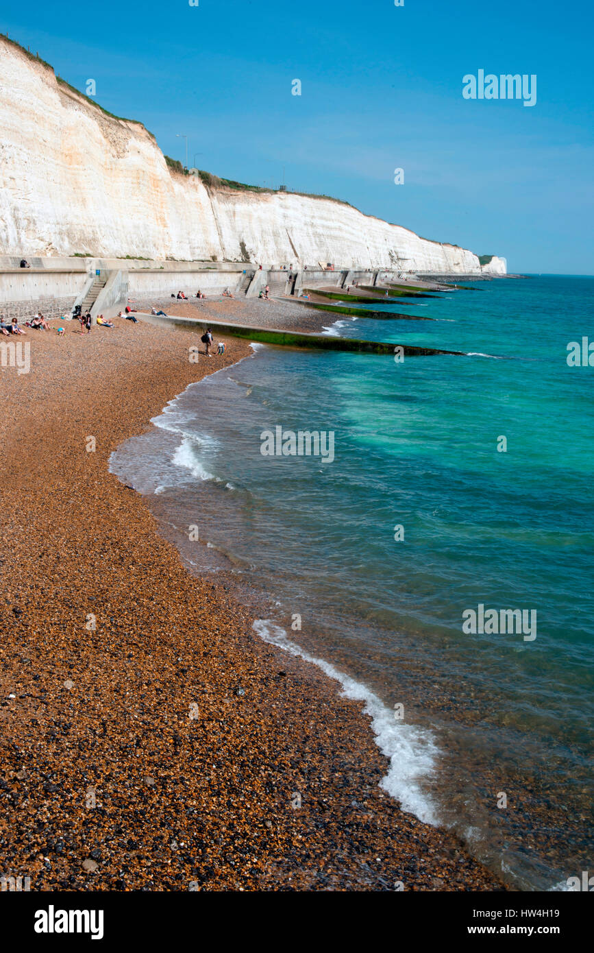 View along Undercliff Beach, Brighton, Sussex, UK. Stock Photo
