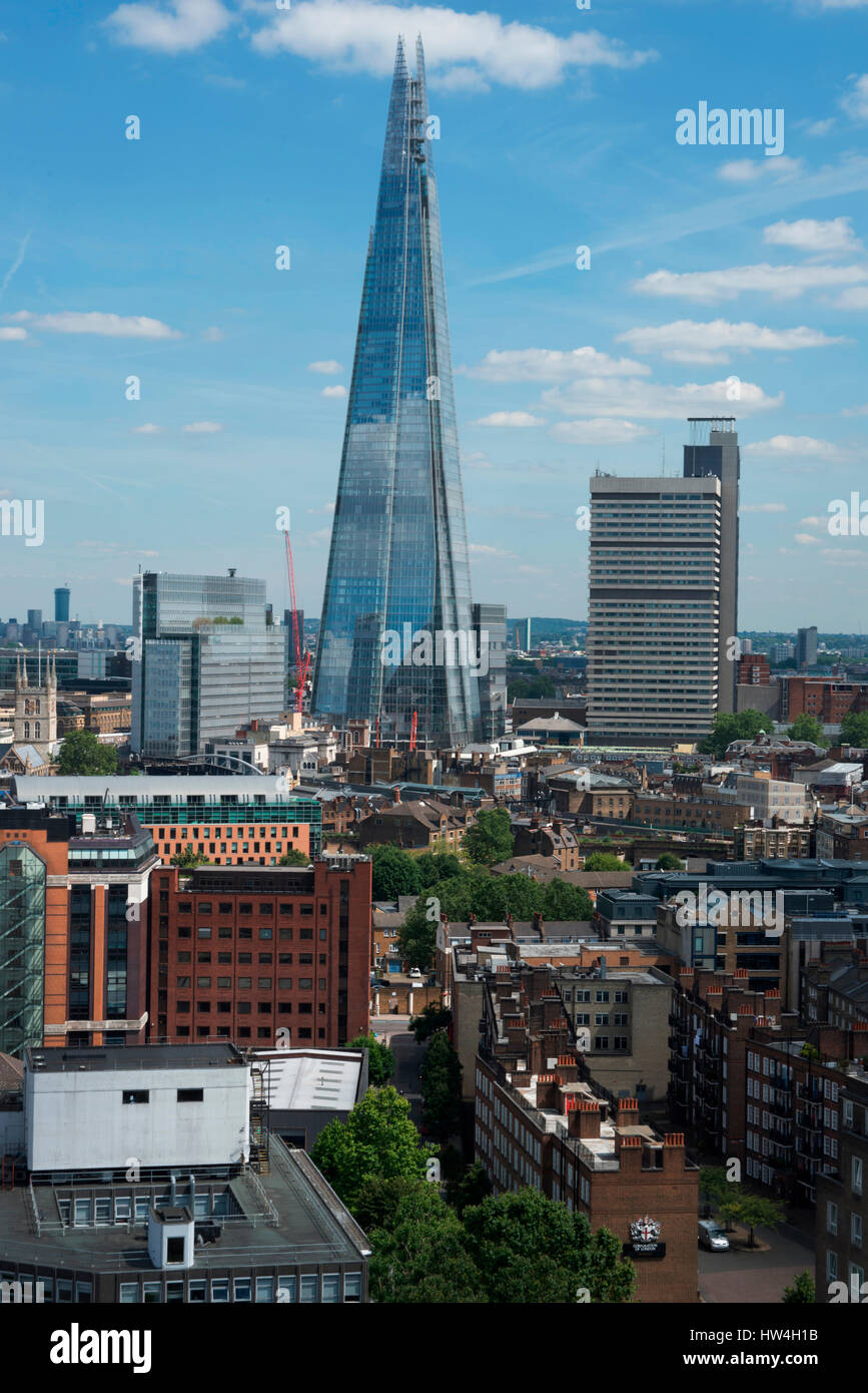 View towards the Shard, from the new Tate Modern Annex, Southwark, London SE1, UK. Stock Photo