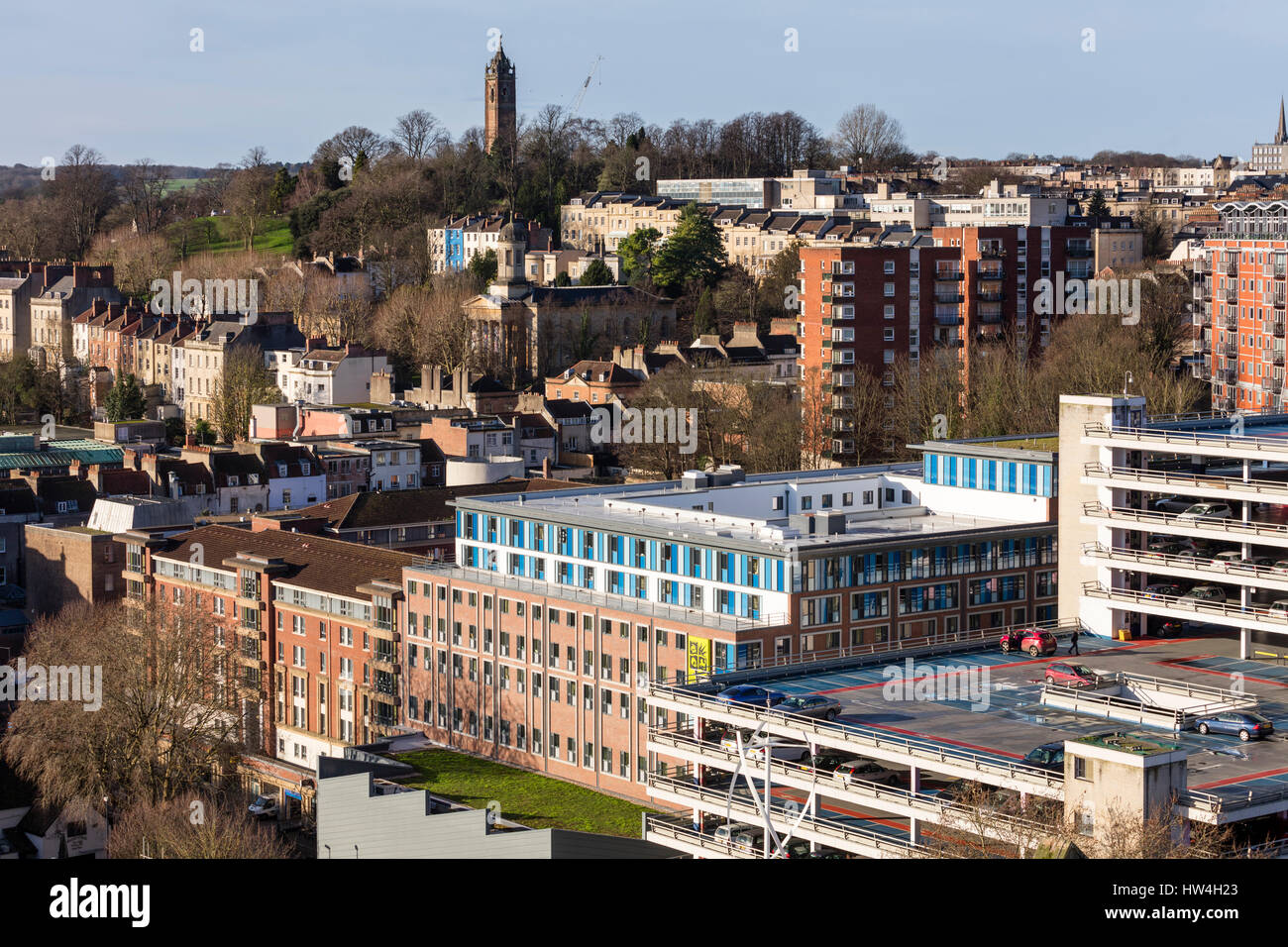 Exterior view of a student accommodation block in Frogmore Street, Bristol, UK. Stock Photo