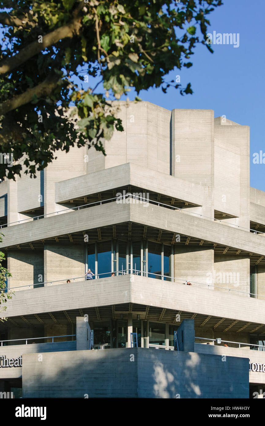 Exterior view of the National Theatre, London, UK. Stock Photo