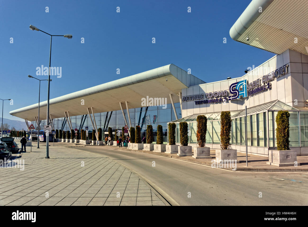 Terminal 2 at Sofia Airport, Bulgaria. Stock Photo