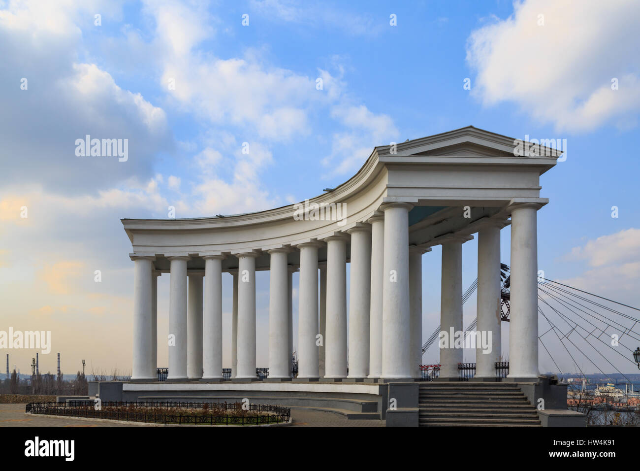 Colonnade near vorontsov palace in Odessa, Ukraine Stock Photo
