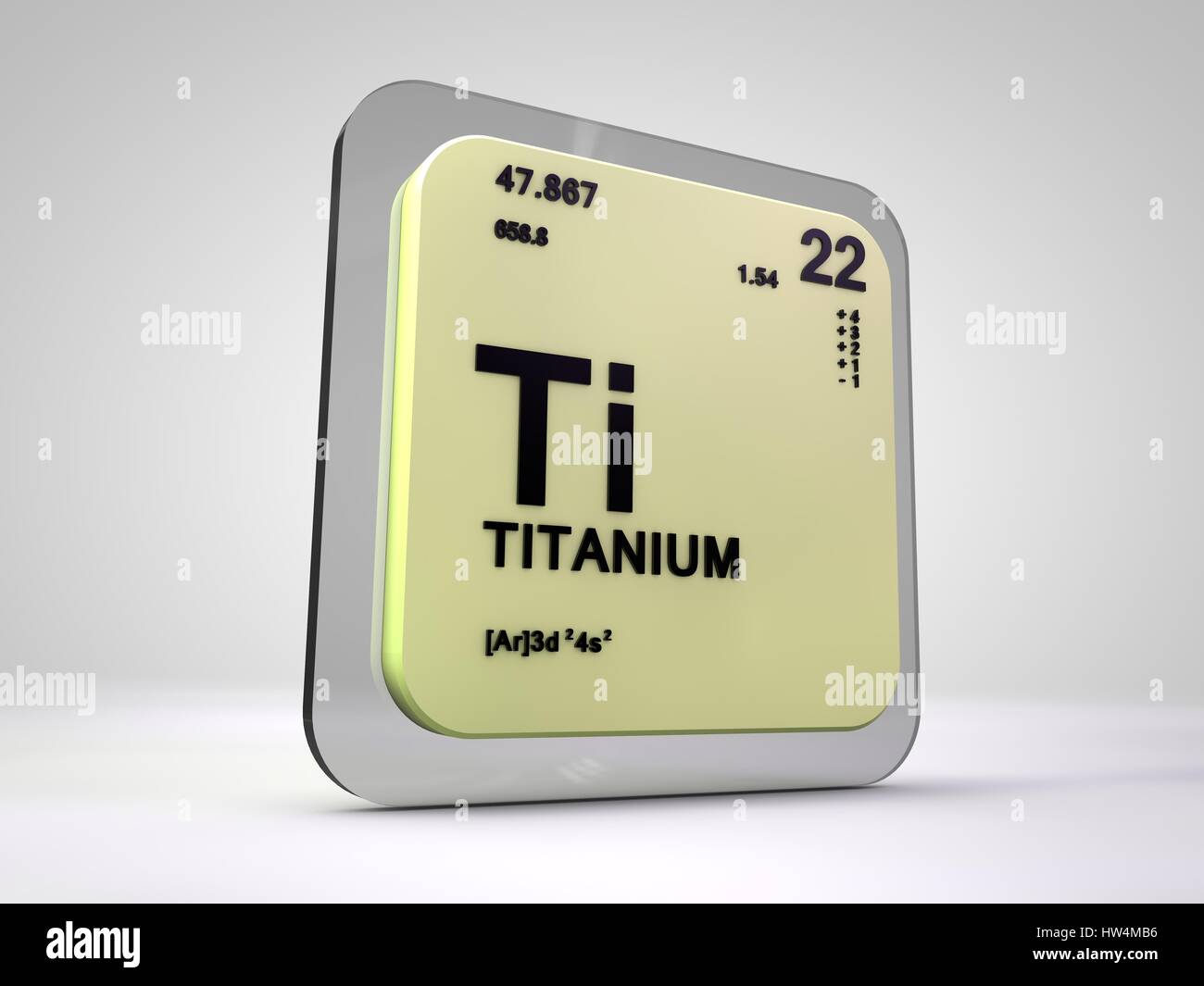 Titanium Ti chemical element periodic table 3d render Stock Photo Alamy