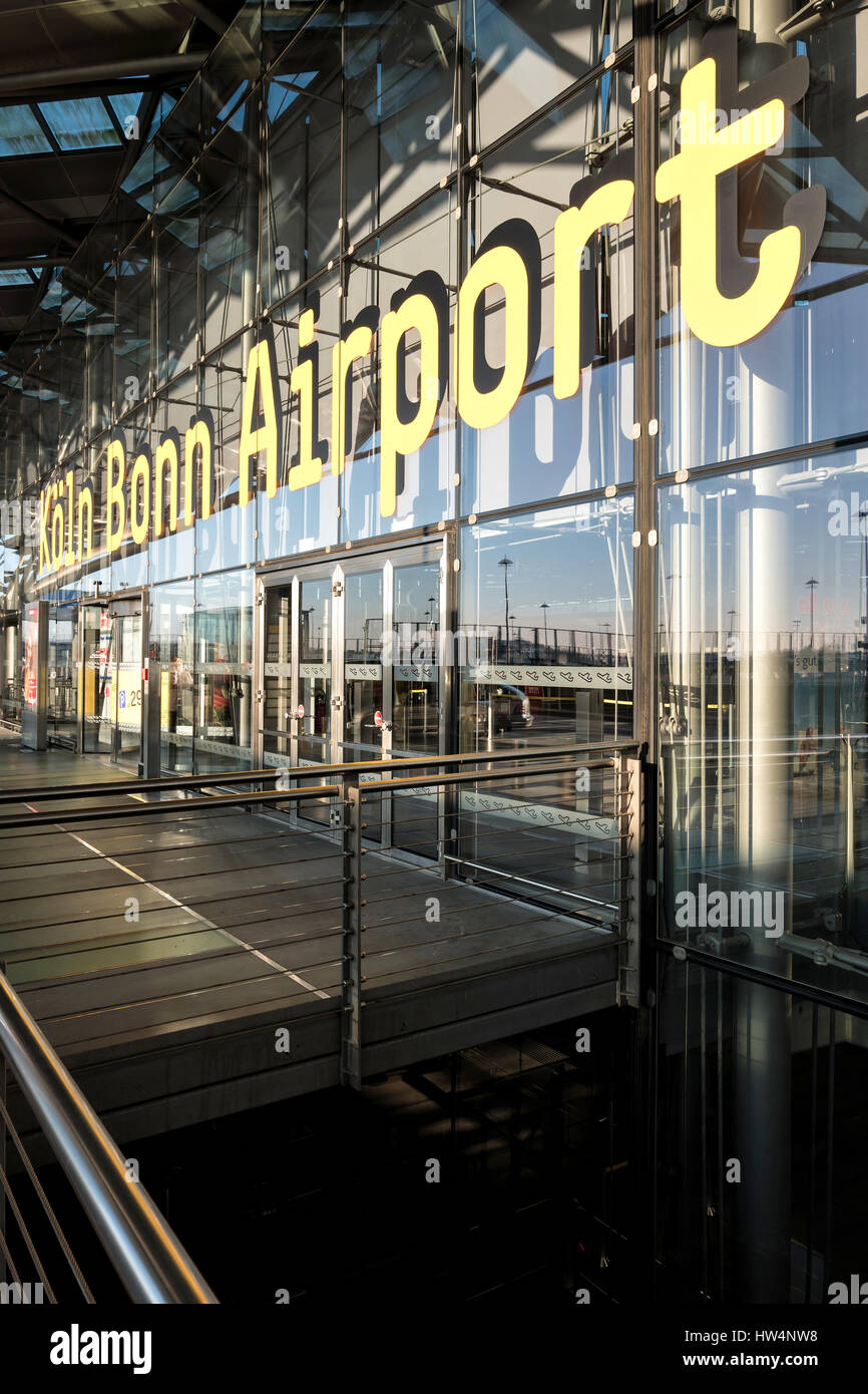 Terminal 2 of the konrad adenauer airport in cologne hires stock