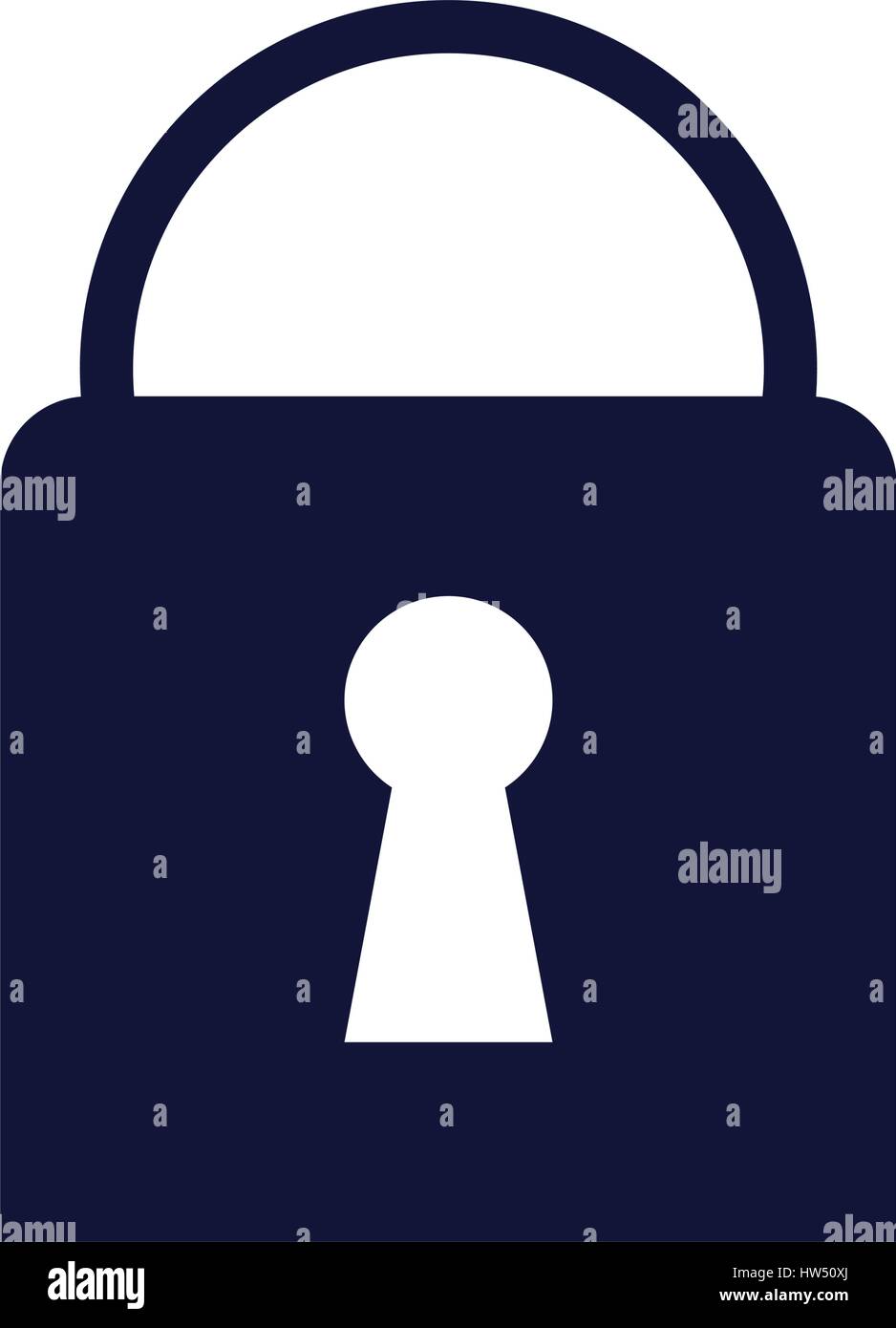 lock icon illustrated on a white background in vector Stock Vector ...