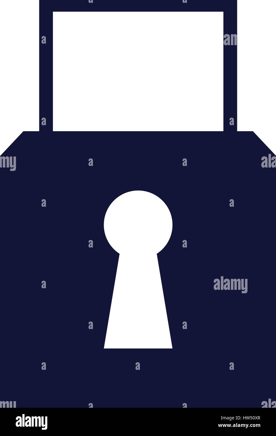 lock icon illustrated on a white background in vector Stock Vector ...